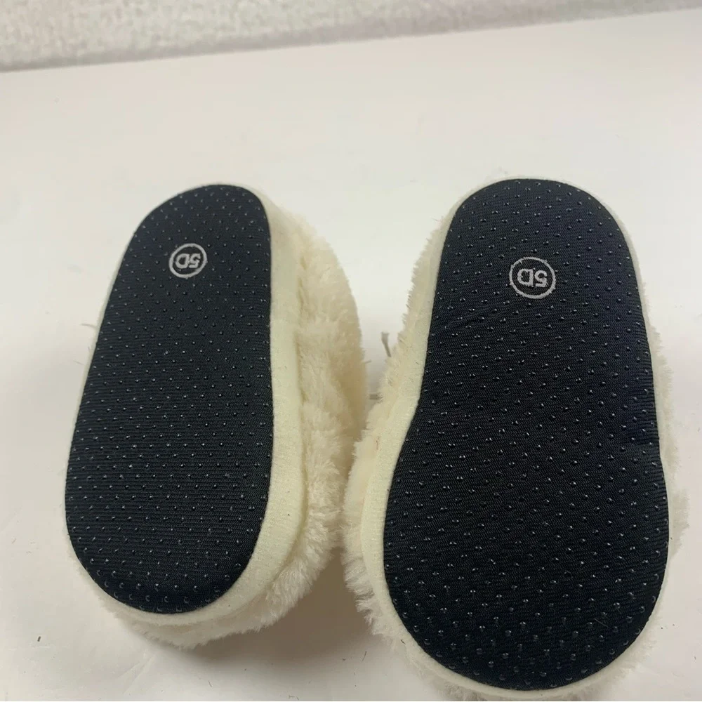 HARPER CANYON Ivory White Soft Cozy Fluffy Bunny Animal Slippers 5 D‎ NWOB 7440